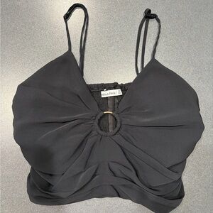 Abercrombie & Fitch Black Ring Detail Tank Top